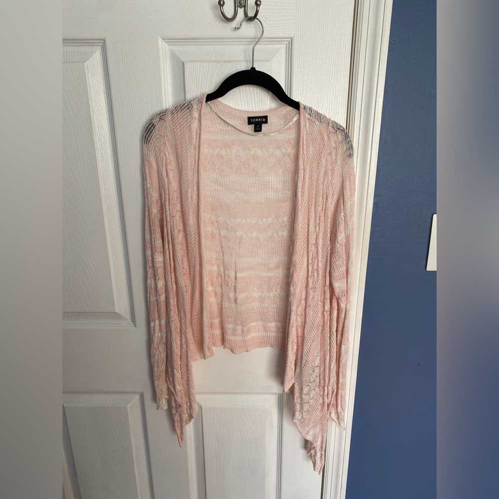 TORRID - cropped crochet shall